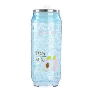 Zhen Ai Ice Crushed Can Water Bottle 500Ml Bpa Free Double Layer Plastic Drinkware For Travel And Gift - Product Image 5