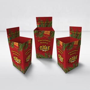 กล่องทิ้งขยะการแสดงผลป๊อปซูเปอร์มาร์เก็ตของขวัญส่งเสริมการขายคริสต์มาส - Product Image 1