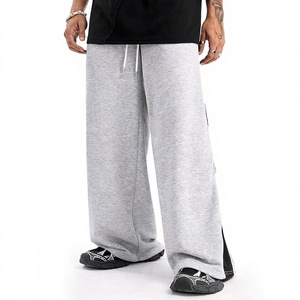 Pantalones de hombre de lona ligeros de doble cintura, holgados, formales, de corte suelto, acampanados, estilo urbano, impermeables, hechos en Pakistán, ¡los más vendidos! - Product Image 1