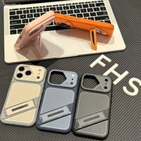 Coque antichoc mate à dissipation thermique pour iPhone 17/11/12/13 Pro Max/14/15/16 Plus/18 avec support et sac OPP