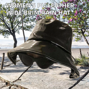 Sombrero <span class=keywords><strong>de</strong></span> Pescador a Rayas para <span class=keywords><strong>Mujer</strong></span> al por Mayor, Ala Ancha, Cuero PU, Impermeable, para Uso Diario, Proveedor <span class=keywords><strong>de</strong></span> Sombreros - Product Image 2