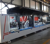 Machine de chantournage entièrement automatique de qualité supérieure pour portes et armoires en bois avec système de profilés en forme de J et en forme de U