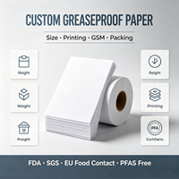 Papier sulfurisé sans PFAS ni PFOA, 35-50 g/m², double face, enduit de silicone, sans danger pour les aliments, recyclable, résistant à l'huile, papier d'emballage