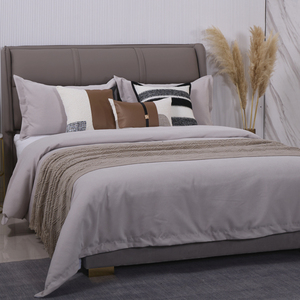 Ropa de <span class=keywords><strong>cama</strong></span> suave de lujo ligera de estilo italiano y juego de café de varias piezas Sala de exposiciones tejida de gama alta Muebles de habitación modelo - Product Image 2