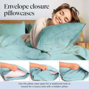 <strong>Double</strong> Brushed Skin Friendly Sheet Sets Home 4 Piece Microfiber Bed Sheet for Solid Color Comforter <strong>Bedsheet</strong> Bedding Set - Product Image 5