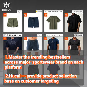 חולצת טי לגברים של HUCAI ODM עם לוגו בהתאמה אישית, 100% פוליאסטר, טלאים, רשת, לבוש ספורטיבי, ייבוש מהיר, סופג זיעה, גזרה צמודה, אימון כושר - Product Image 4