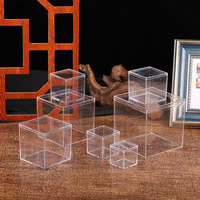 Boîte de rangement et de présentation de bonbons en acrylique transparent de qualité alimentaire, personnalisée, petite, carrée, en forme de cube, 2x2, 3x3, 4x4, en plexiglas PMMA, avec couvercle