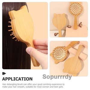 Cepillo de Pelo de Bambú con Logotipo Personalizado - Masajeador de Cuero Cabelludo con Cerdas Naturales y Mango de Madera Ecológico para Todo Tipo de Cabello, Cuidado Diario - Product Image 4