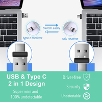 Conception de taille cachée Jiggler Type C, Mini Jiggler Récepteur Usb et Type C, Mouse Shaker Jiggler Indétectable