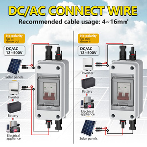 WZOODQ Caja Combinadora Solar de 500V, Sistema para Exteriores, Impermeable, de Plástico, para Paneles Solares Fotovoltaicos, Caja Combinadora de Energía Solar IP65 - Product Image 2