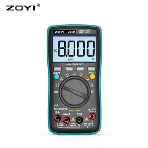 ZOYI ZT-301デジタルマルチメーター8000カウント自動範囲ACおよびDC電圧テスター電流オーム静電容量検出ツール