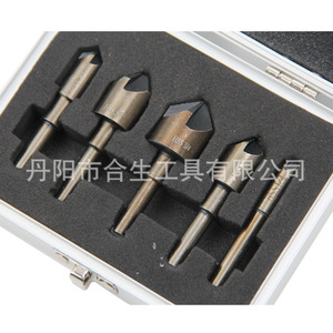 Mr <b>Drill</b> 5 Piece Imperial Standard High Speed Steel Round Shank Chamfer <b>Bit</b> Set For Woodworking Hole Opening And Enlarging - Product Image 4