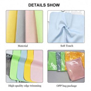 Vente flash - Lingettes de nettoyage pour lunettes en microfibre avec logo personnalisé OEM, lingettes de haute qualité et durables pour lunettes, pour cadeaux promotionnels - Product Image 6
