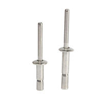 Rivet aveugle à tête ronde brossée en acier inoxydable haute résistance, rivet aveugle structurel