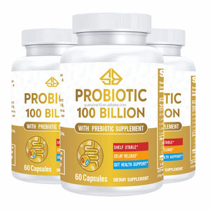 Fórmula de Extractos Herbales Probióticos y Prebióticos de 100 Mil Millones, Extendida para Mejorar la Inmunidad, Suplemento para Adultos con 60 Cápsulas de Larga Duración - Product Image 1