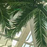 Taille personnalisable 7 mètres de cocotier artificiel fait à la main pour décor intérieur de centre commercial de restaurant avec emballage solide
