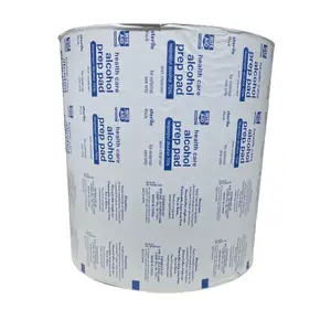 Pharmaceutical Alcohol Pad Swab Cotton Packing Aluminum Rolling Film with Printing Customised