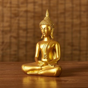 Thai Style Golden <strong>Buddha</strong> Statue Feng Shui Casting Resin Crafts, Statues for Home and Religious Decoration Meditation <strong>Buddha</strong> - Product Image 4