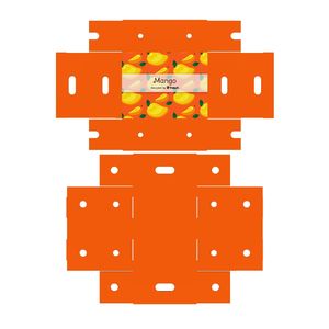 Boîte en carton ondulé rigide recyclable personnalisée en couleur avec couvercle et base, gaufrage pour l'emballage des fruits et légumes, utilisation agricole - Product Image 6