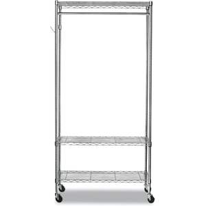 Alera - Perchero de Alambre Plateado con Capacidad para 40 Prendas, 48 Ancho x 18 Profundidad x 75 Alto - Product Image 4