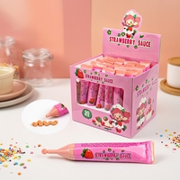 Fabricant Vente en gros Mini Squeeze Chocolat doux Dentifrice Saveur Fraise Liquide Confiture Bonbons Biscuit Mini Squeeze