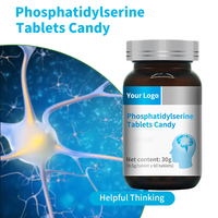 Comprimés de phosphatidylsérine certifiés, fournis par l'usine, marque privée, nootropiques à base de plantes, stimulant cérébral pour adultes, complément de santé