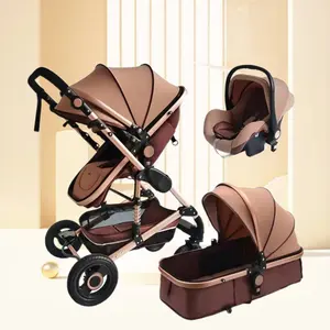 Di alta qualità 3 in 1 passeggino di lusso alto paesaggio poussette Multi-funzionale bambino carrozzina passeggini per i viaggi