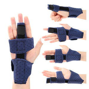 Attelle de doigt avec barre de soutien métallique amovible, attelle de doigt perforée respirante et enveloppement de poignet pour fracture, entorse et arthrite - Product Image 6