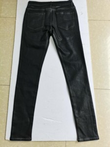 Jeans <span class=keywords><strong>Slim</strong></span> Fit Personalizzati con Basso MOQ, <span class=keywords><strong>Pantaloni</strong></span> in Denim Cerato a Gamba Svasata, <span class=keywords><strong>Pantaloni</strong></span> <span class=keywords><strong>Cargo</strong></span> in Denim per Uomo - Product Image 5