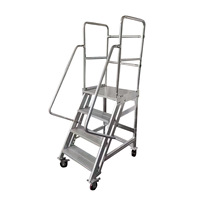 Plateforme de Travail Industrielle avec Escalier en Aluminium pour Automatisation, Plateforme de Transfert et d'Entretien