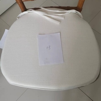 Chaise à dossier croisé en bois rustique coussin en tissu de lin siège carré portable portable avec remplissage en mousse de bambou pour une utilisation au bureau à domicile