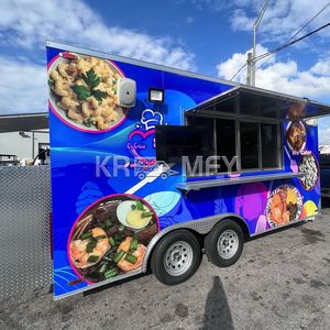 2025 Food Truck Trailer Bubble Tea Truck Snack Food <b>Cart</b> Fully Equipped <b>Kitchen</b> Bakery Food Truck - Product Image 4