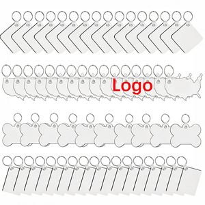 Porte-clés vierges pour sublimation, double face, en bois MDF, entrepôt USA, porte-clés en bois, logo personnalisé, porte-clés vierge pour sublimation - Product Image 1