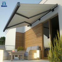 Auvent rétractable électrique automatique rétractable pare-soleil extérieur auvent à cassette complet pour patio
