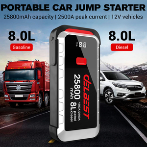 Démarreur <span class=keywords><strong>de</strong></span> Voiture Portable 25800mAh, 1500A <span class=keywords><strong>de</strong></span> Crête, 2500A <span class=keywords><strong>de</strong></span> Démarrage, pour Moteurs Essence 8.0L et <span class=keywords><strong>Diesel</strong></span> 8.0L, 10 Protections, Pinces Intelligentes - Product Image 6