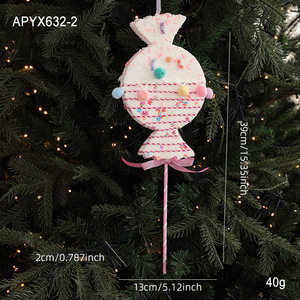 Adornos Navideños Rosados al por Mayor, Dulces y Postres Colgantes con Chispas para Decoración de Árboles Navideños y Hogar - Product Image 5