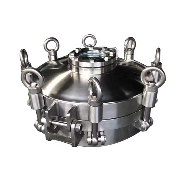 Нержавеющая сталь ss резервуар давление manway с смотровым стеклом