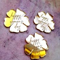 Décorations de gâteau en acrylique réutilisables et écologiques, en forme de fleur et de papillon, pour la Fête des Femmes, la Fête des Mères, ou comme étiquettes cadeaux pour cupcakes