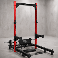 Machine à Squat et Hip Thrust Commerciale Multifonction à Charge de Plaques pour Entraînement des Fessiers et des Jambes, Équipement de Fitness Robuste pour Salle de Sport
