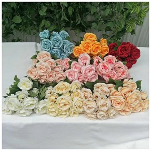 C-1065 <span class=keywords><strong>Ted</strong></span> Bakerencylopaedia Floral Soie Artificielle Rose Bouquet Pour La Décoration - Product Image 1