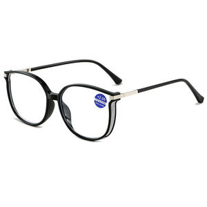 Nueva moda Anti-Blue Light Presbyopia <span class=keywords><strong>Gafas</strong></span> para mujer Moda Marco grande con material de PC marrón claro púrpura gris - Product Image 1