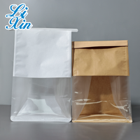 Vente en gros logo personnalisé Sac d'emballage alimentaire en plastique kraft écologique étanche avec fenêtre transparente transparente