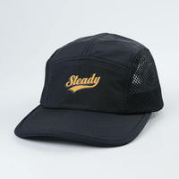 Casquettes de sport personnalisées avec logo imprimé, entièrement en mesh, respirantes et légères, pour hommes, 5 panneaux, Yukaihe OEM.