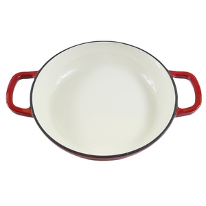<span class=keywords><strong>Cocotte</strong></span> <span class=keywords><strong>en</strong></span> <span class=keywords><strong>fonte</strong></span> émaillée rouge avec deux poignées et couvercle auto-irrigant - Product Image 5