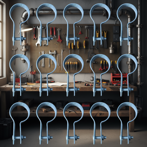 High-Strength Metal Pipe Clamps 1-5/8 Inch Zinc Finish <b>For</b> Pipe Repair Durable <b>Leak</b> Proof Essential <b>Sealing</b> Model - Product Image 2