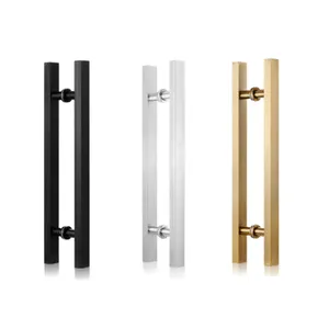 Stainless Steel Double Sided Glass Shower Bathroom Door Back-to-back Pull Handle Stainless Steel Glass Door Pull
