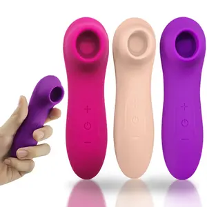 Vibrator penghisap klitoris Mini dengan 10 kecepatan, mainan masturbasi wanita pemijat klitoris pijat klitoris dengan 10 Kecepatan