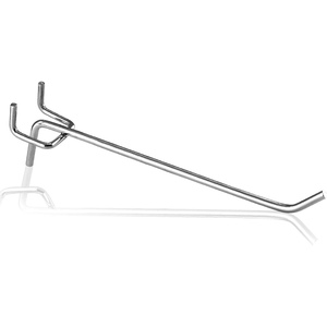Stainless Steel <b>Chrome</b> Plated Peg Board Display Single Straight <b>Hook</b> Set for Shops with Customizable Options - Product Image 3