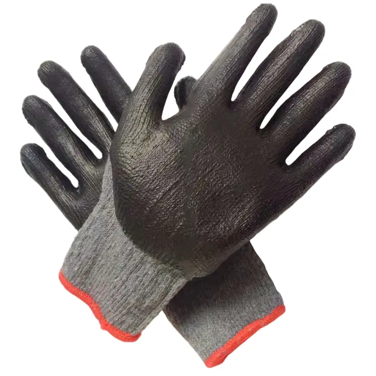 Sarung tangan kerja katun pekerjaan berat berlapis lateks karet sarung tangan pelapis lateks penuh sarung tangan lapis lateks