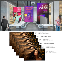 32 43 49 55 65 75 86 98 Zoll 3500cd Hochhelligkeits-Fensterdisplay LCD Digital Signage Semi-Outdoor Werbebildschirm für Geschäfte